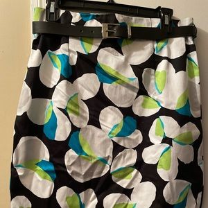 WORTHINGTON FLORAL MULTI SKIRT WITH BELT SIZE 10